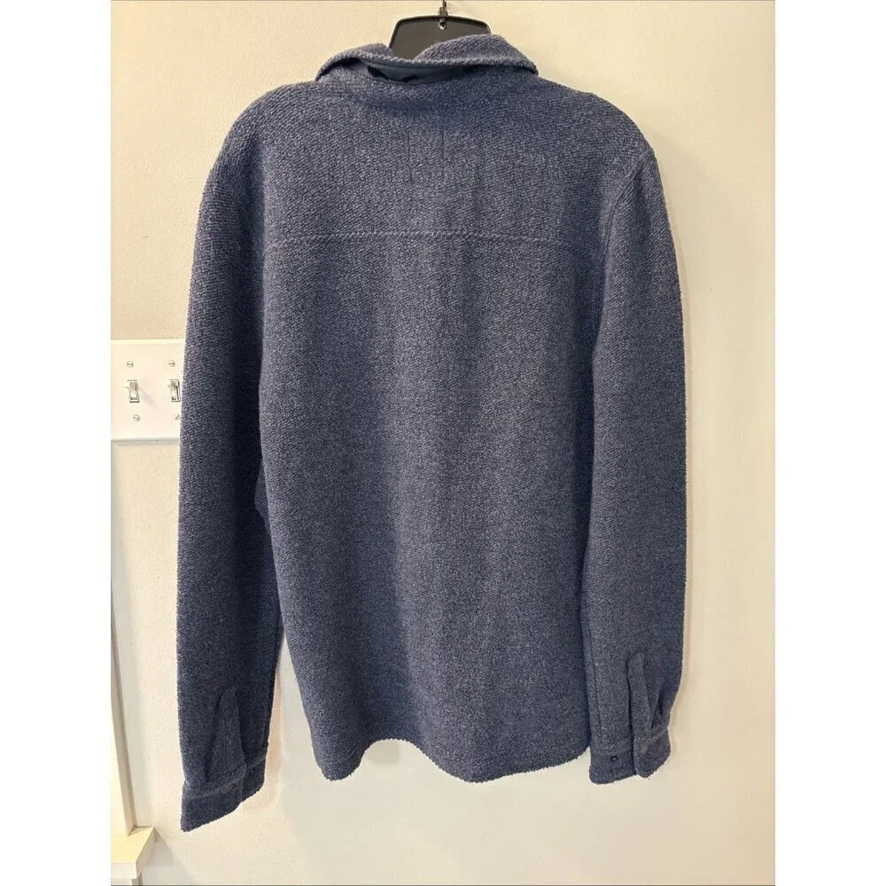 prAna IncrediWool Overshirt Men's XL Stormy Night Heather Slim NWT MSRP $175